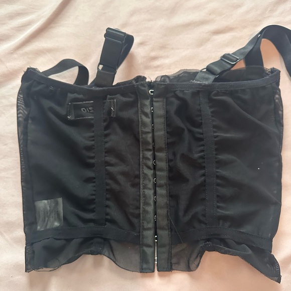 DANIELLE GUIZIO black mesh corset top - Picture 3 of 3